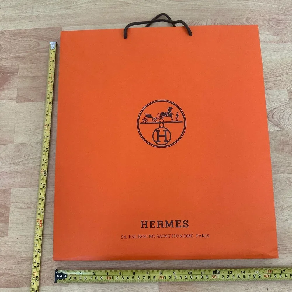 Hermes Paper Shopping Bag - orange large, 18.5